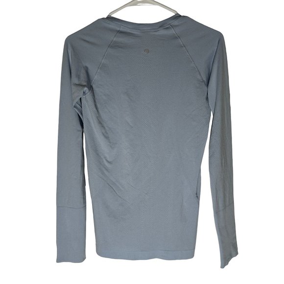 lululemon athletica Light Blue swiftly tech Long Sleeve Top - Picture 3 of 4